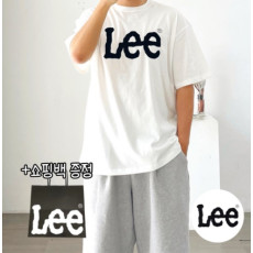 LEE 리 빅 트위치 로고 티셔츠 (화이트) + 쇼핑백
