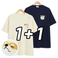2장 세트 미니시바 프린팅 오버핏 반팔티