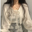 벌룬 소매 볼레로 가디건